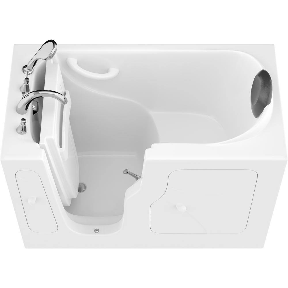 Universal Tubs Safe Premier 52.7 in. x 60 in. x 28 in. Left Drain Walk-In Non-Whirlpool Bathtub in White HD2853LWS-CP