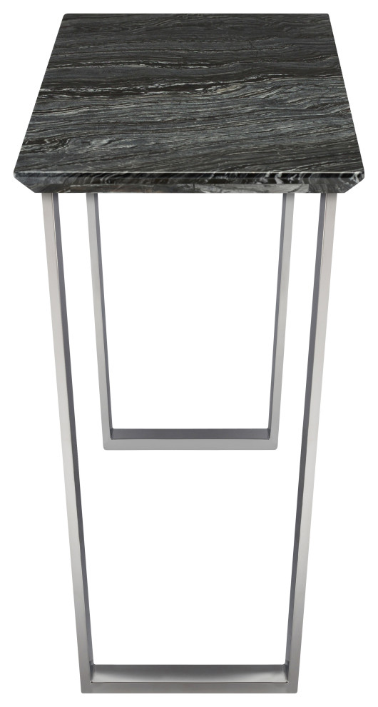 Giacomo Console Table Black Wood Vein Marble Top Polished Stainless   Contemporary   Console Tables   by Rustic Home Furniture Deco  Houzz