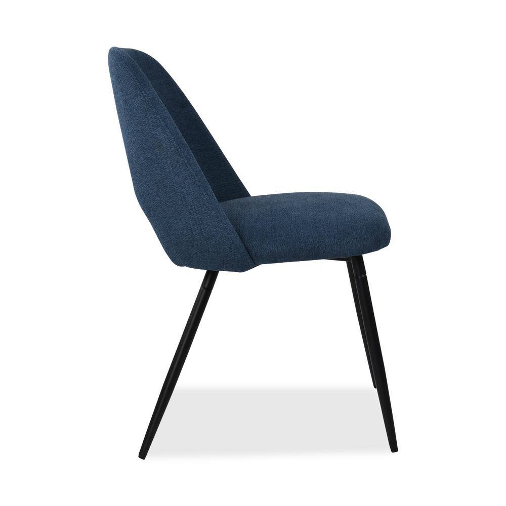 Elevens Edwin Blue Upholstered Side Chair(Set of 2) EDWIN-BLUE