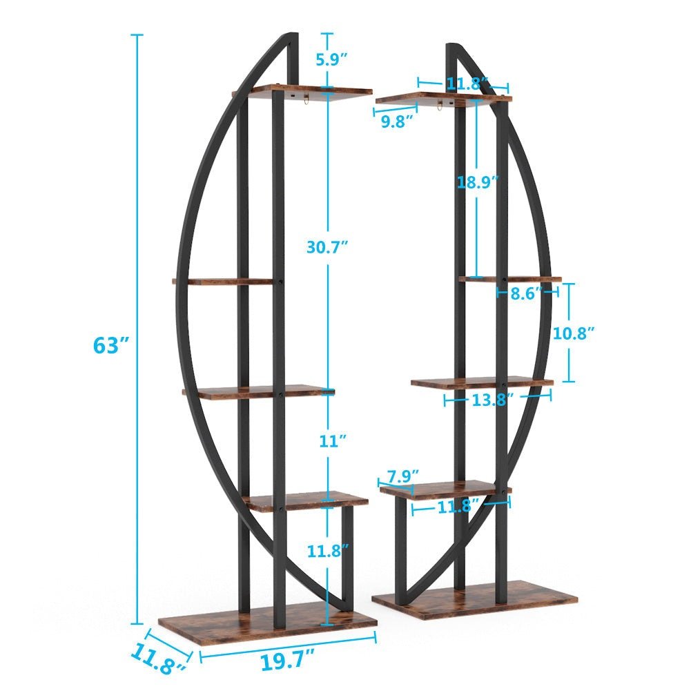 5-Tier Plant Stand Pack of 2, Multi-Layer Bonsai Flower Rack