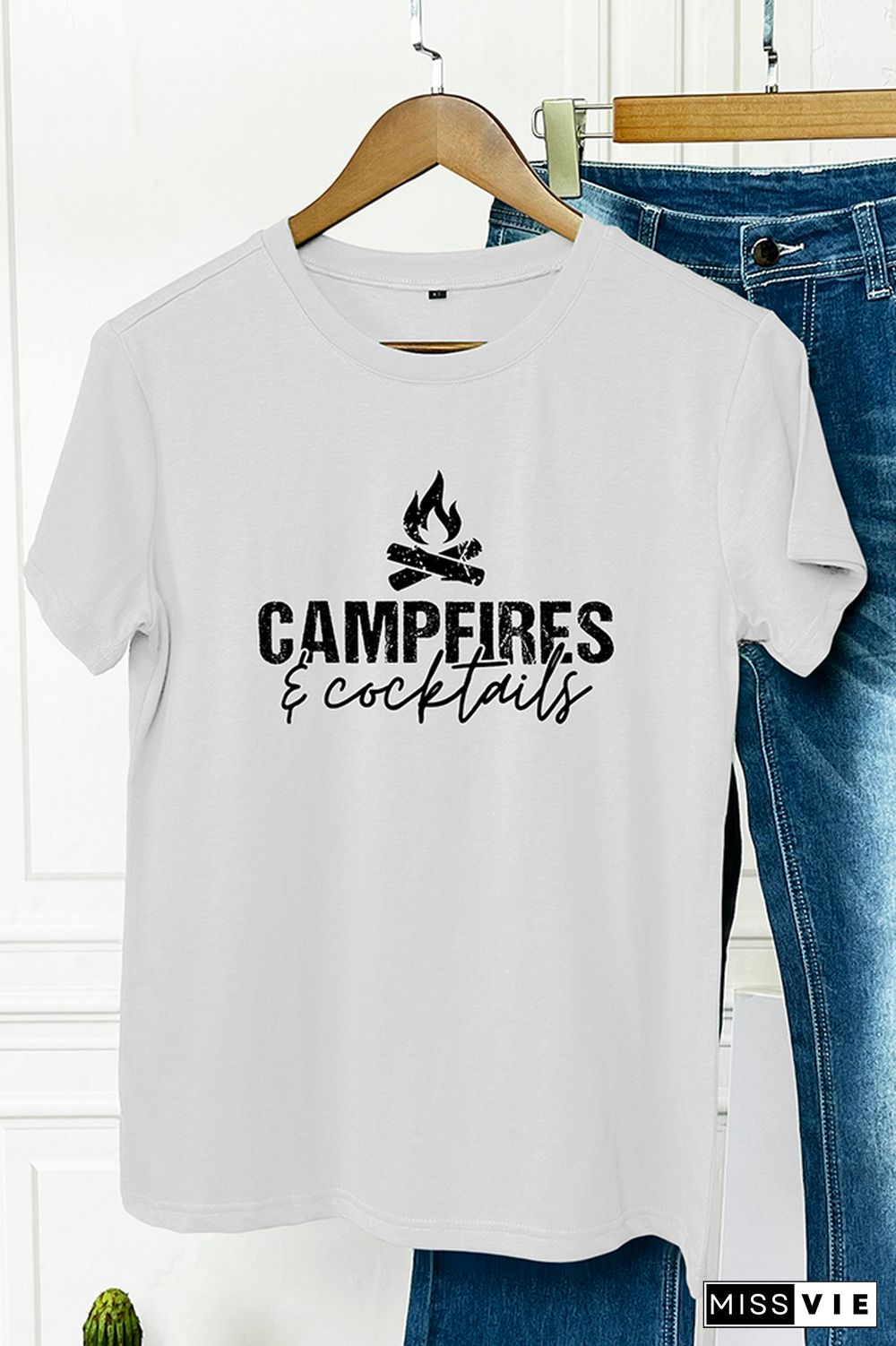 Camping Sweatshirt, Camping Shirts for Women & Men, Campfires And Cocktails, Camping Gift, Camper Gift, Funny Camping Shirt, Camp Lover-Graphic Tee Wholesale