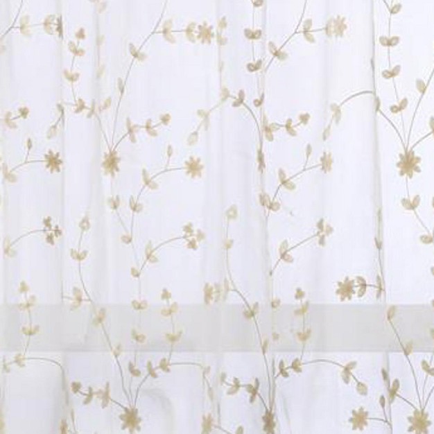 Grandeur Deep Scalloped Embroidery Balloon Curtain Cream By Habitat