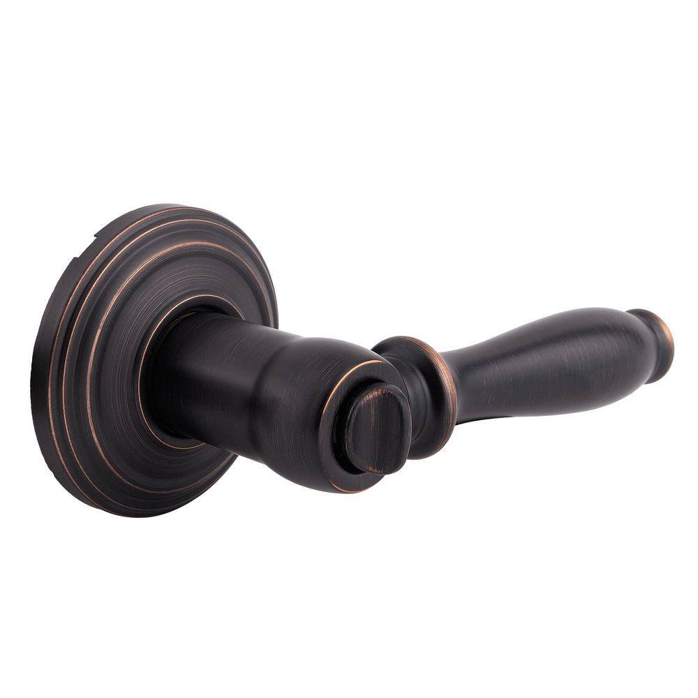 Kwikset Ashfield Venetian Bronze Privacy BedBath Door Handle with Microban Antimicrobial Technology and Lock 730ADL 11P RCAL RCS