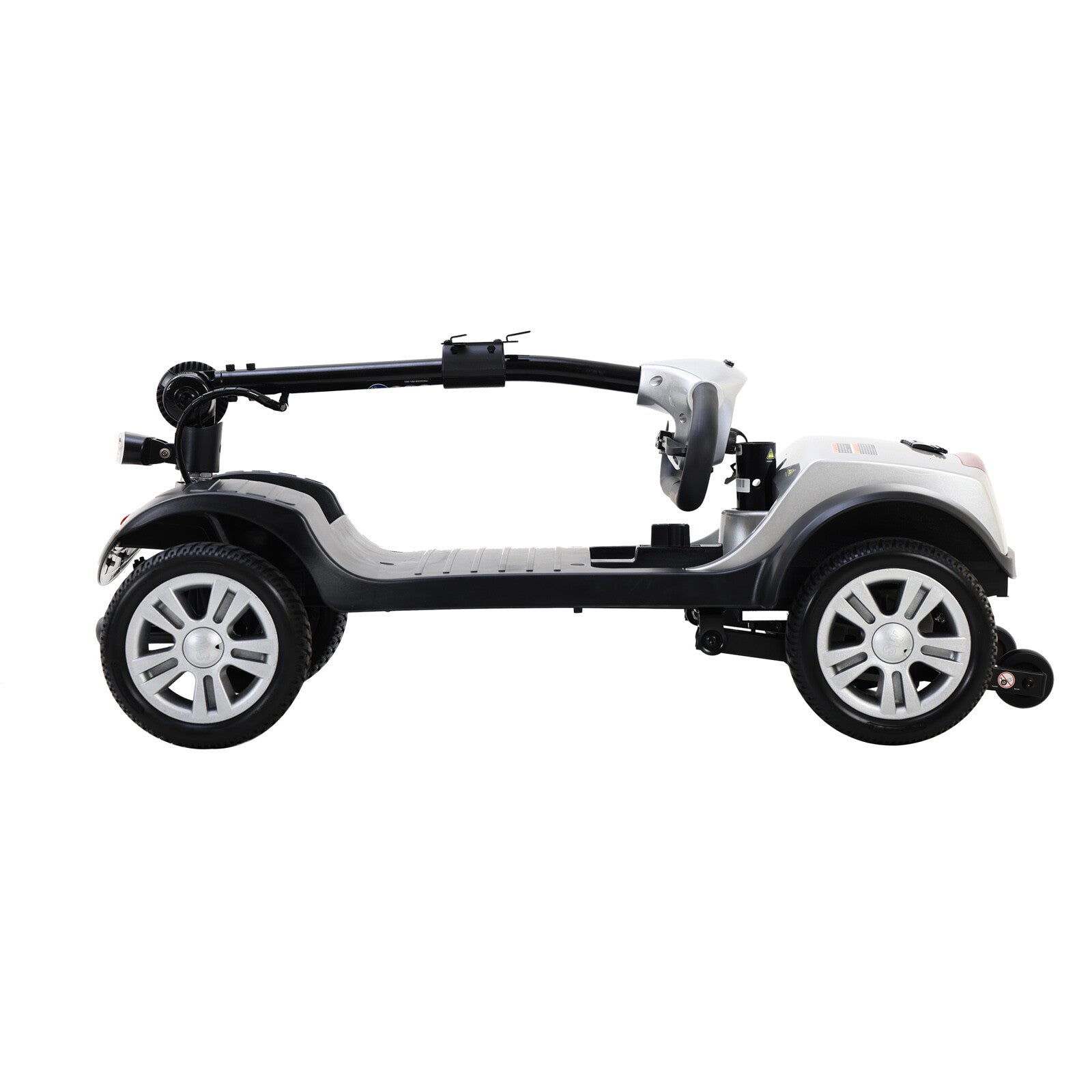 WEIKABU Four Wheels Compact Travel Mobility Scooter with 300W Motor for Adult-300lbs, Silver