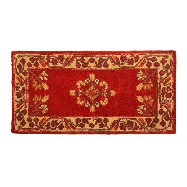 Long Minuteman International Jardin Rectangular Hearth Rug Vermillion Achla Designs