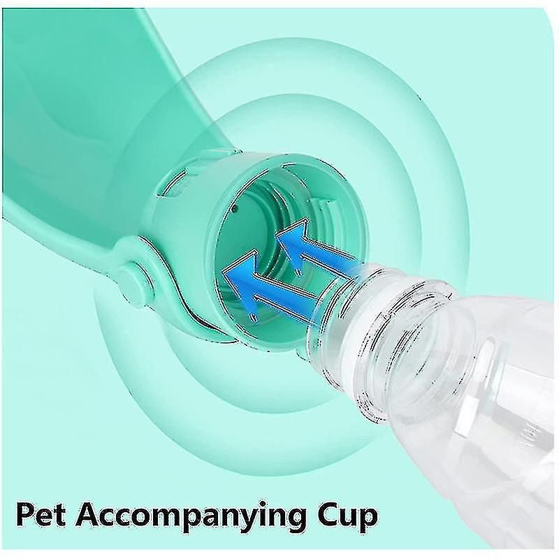 Dog Water Bottle， 3-in-1 Portable Travel Drinking Bottle 260 Ml And Dry Food Bottle Compartment， Dog