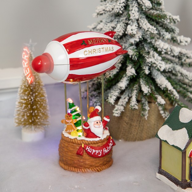 Red And White Musical And Animated Blimp Christmas Figure