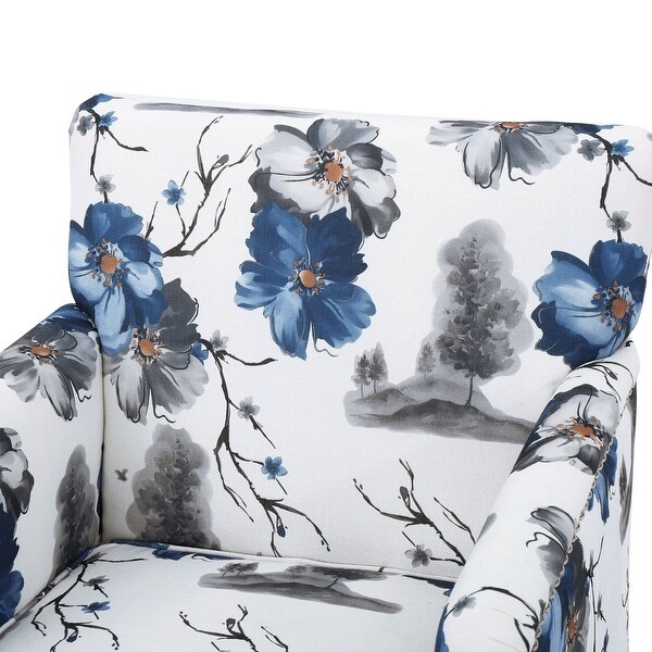 Boaz Floral Fabric Club Armchair by Christopher Knight Home