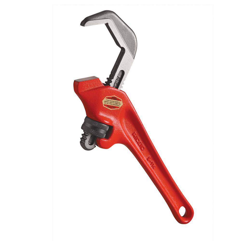 RIDGID 9-12 in. Offset Hex Jaw Pipe Wrench Sturdy Plumbing Pipe Tool with Hex Jaw Mechanism for Extra Wide Opening 31305