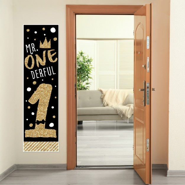 Big Dot Of Happiness 1st Birthday Little Mr Onederful Boy First Birthday Party Front Door Decoration Vertical Banner