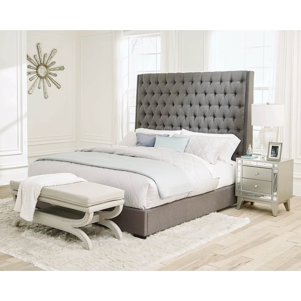 Briarley Metallic Mercury and Grey 5-piece Panel Bedroom Set - - 33987984