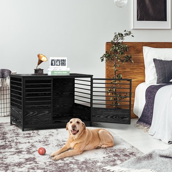 Dog Crate Furniture House Cage with Storage Indoor Living Room Bedroom Side End Table