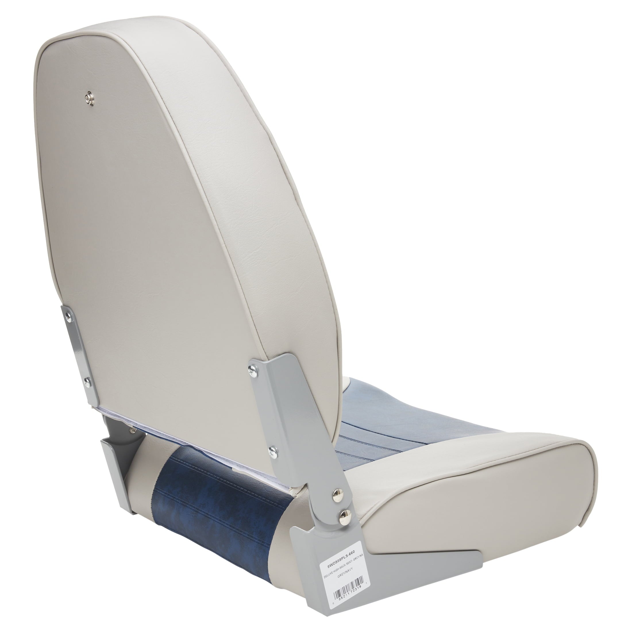 Wise 8WD588PLS-660 Standard High Back Boat Seat， Grey/Navy