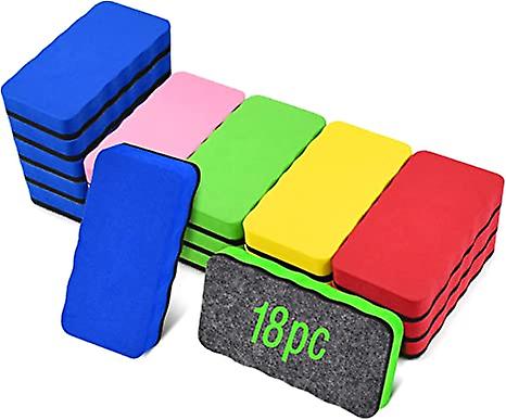 Dry Erase Erasers， Eeoyu 18 Pack Magnetic Whiteboard Dry Erasers Chalkboard Cleaner Wiper For Kids And Classroom Teacher Supplies Home And Office， 5 C