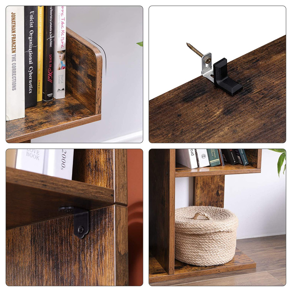 Tree Shaped Bookshelf with 8 Storage Shelves  Rounded Corners   Contemporary   Bookcases   by Imtinanz  LLC  Houzz