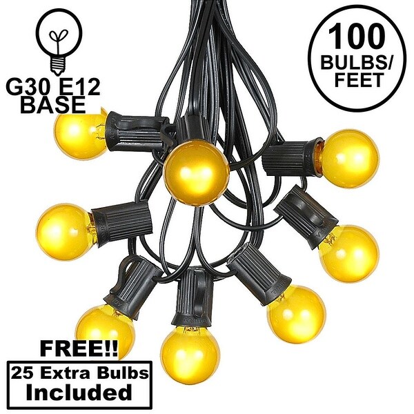 100 Foot G30 Outdoor Globe Patio String Lights