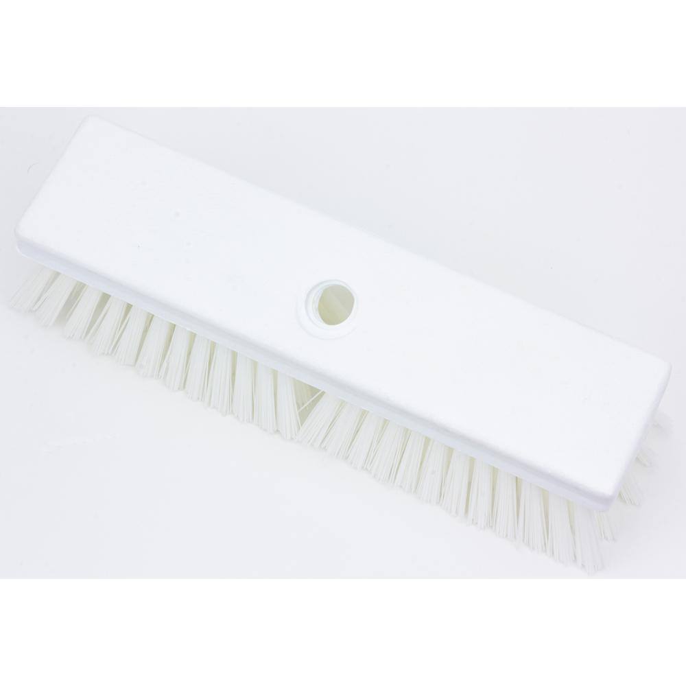 CFS Brands Sparta 10 in. White Polypropylene Deck Scrub Brush (6-Pack) 41722EC02