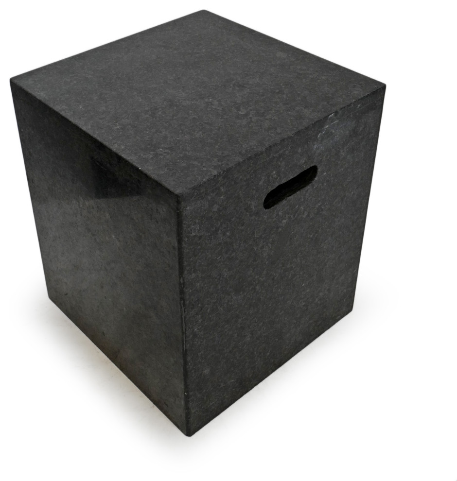 Black Marble Cube Stool / Table   Transitional   Side Tables And End Tables   by Design Mix Furniture  Houzz