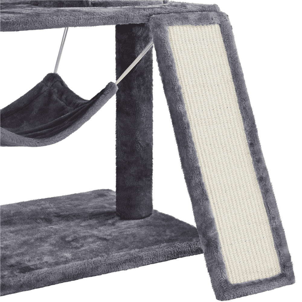 Yaheetech 63.5''H Cat Tree Cat Tree Condo with Scratching Post， Dark Gray