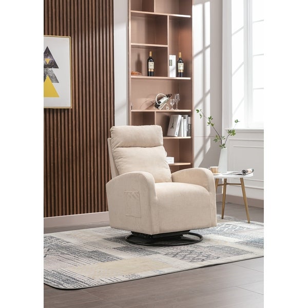 Modern Upholstered Swivel Chair with Left Bag