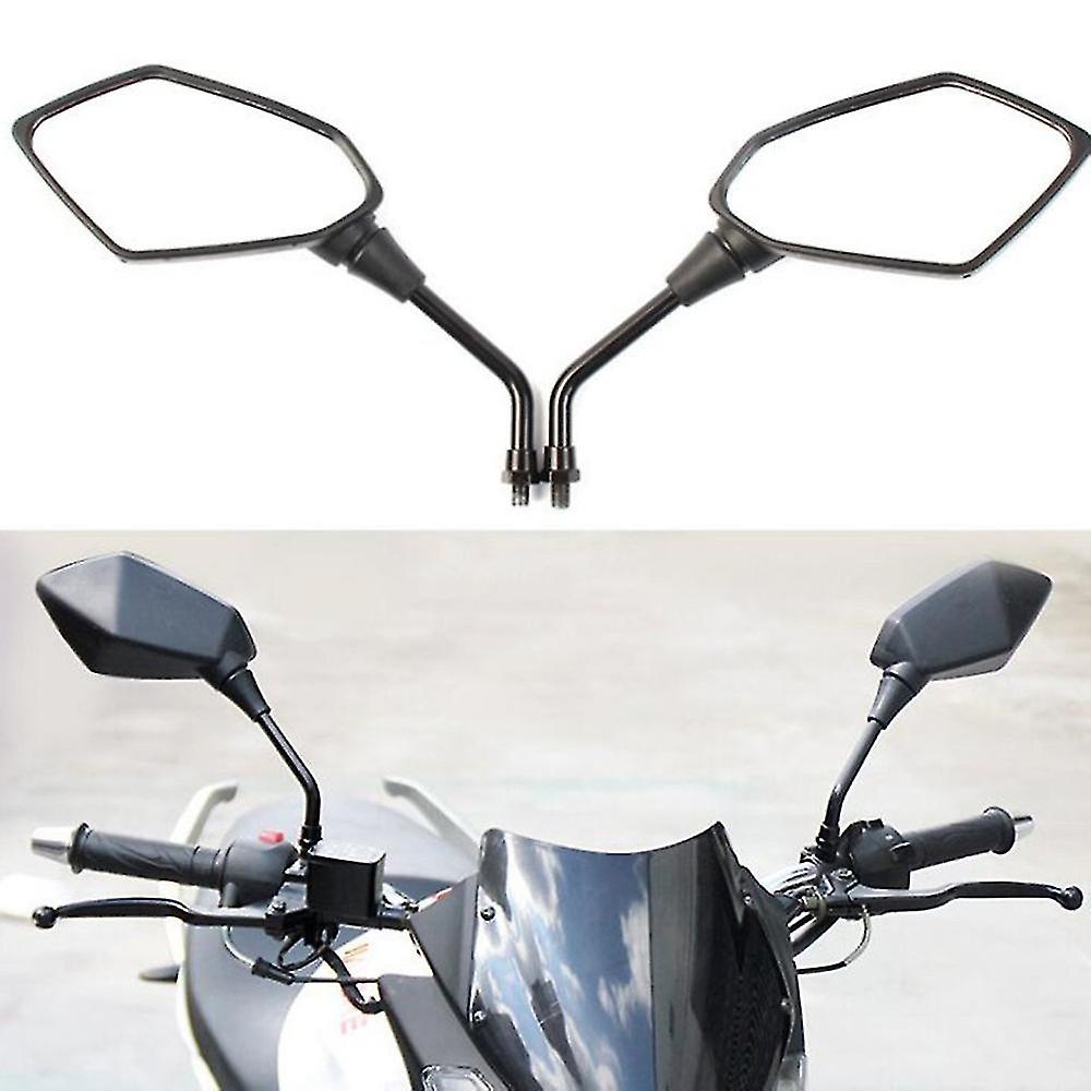 Universal 2pcs Motorcycle Big Size Rear View Mirror Black Motorcycle Motorbike Chrome Scooter Rearv