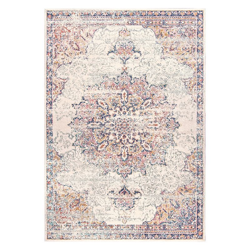 nuLOOM Sunny Wildflower Framed Medallion Rug