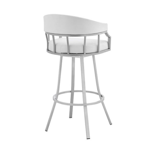 Mayla 30 Inch Swivel Bar Stool， Metal Flared Legs - 40 H x 21 W x 21 L Inches