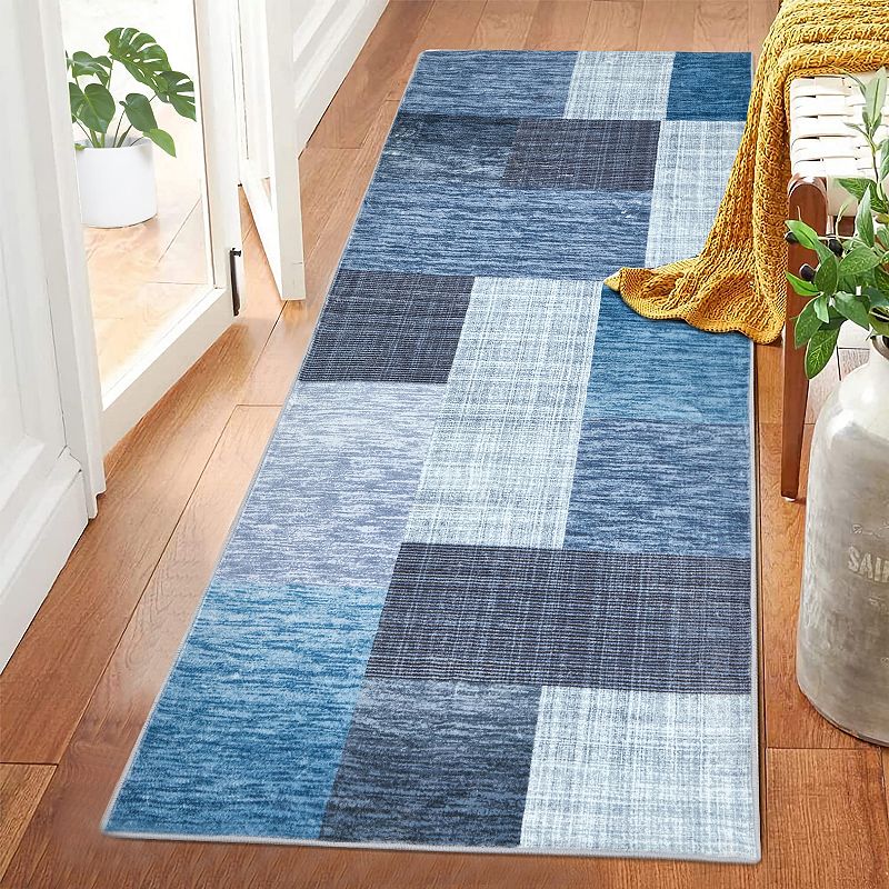 Glowsol Machine Washable Indoor Modern Geometric Area Rug