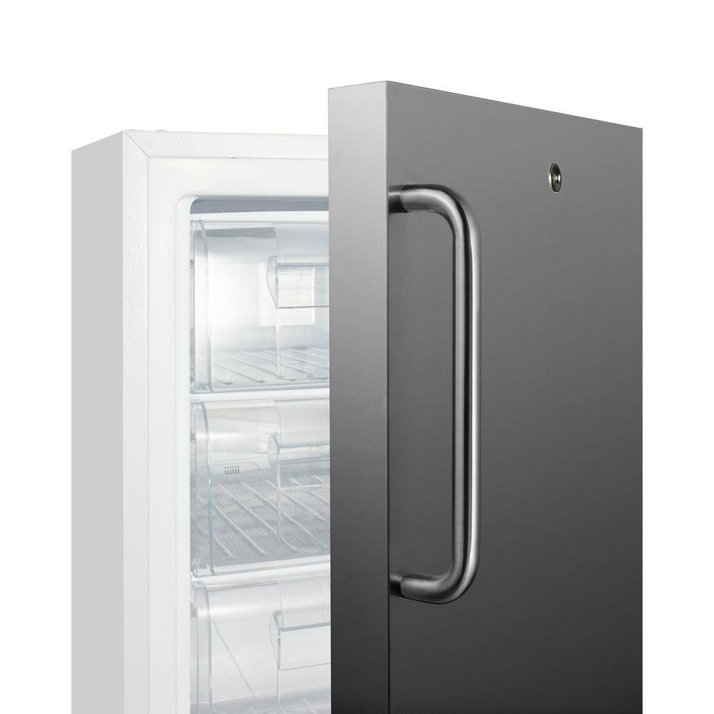 Summit Appliance 2.47 cu. ft. Manual Defrost Upright Commercial Freezer in Stainless Steel SCF505SSTBADA