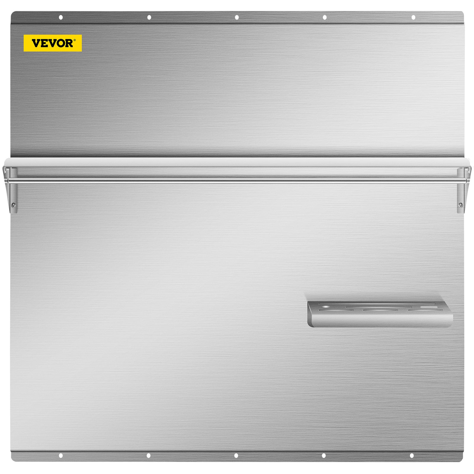 VEVOR Range Backsplash with Shelf 29.5X29.5 inch Range Hood Wall Shield, Stainless Steel Backsplash Silver Splash Plate for Range Hood Stainless Backsplash with Built-in Storage Shelf and Hanging Rack