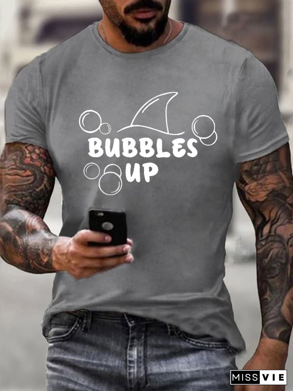 Men's Bubbles Up Jimmy Casual T-Shirt