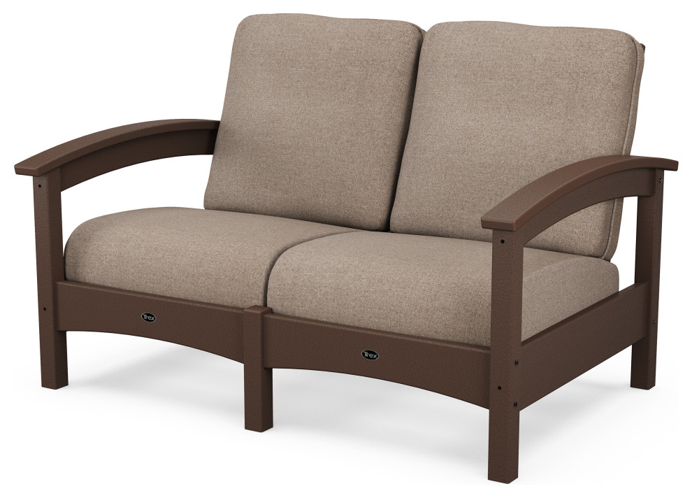 Trex Outdoor Furniture Rockport Club Loveseat   Transitional   Outdoor Loveseats   by POLYWOOD  Houzz