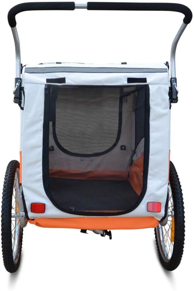 Dog Cart Bicycle Trailer Animal Carrier Pet Bike Trolley with Door