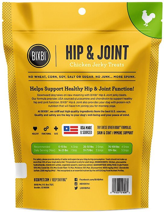 BIXBI Hip and Joint Chicken Jerky Dog Treats