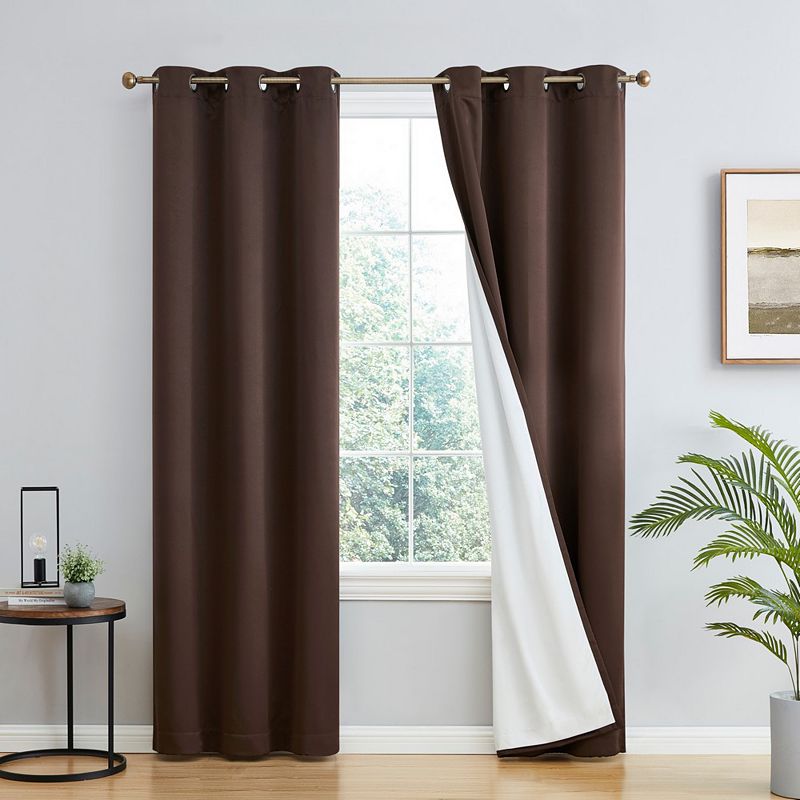 THD Virginia 100% Blackout Grommet Curtain Panels - Set of 2