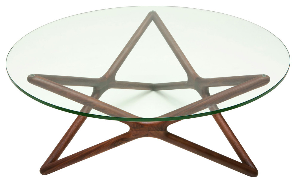 Star Walnut Wood Coffee Table  HGEM821   Midcentury   Coffee Tables   by Kolibri Decor  Houzz