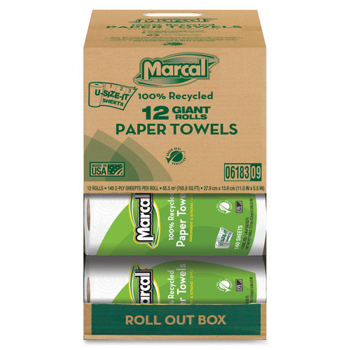 Marcal Giant Paper Towel in a Roll Out Carton  MRC06183