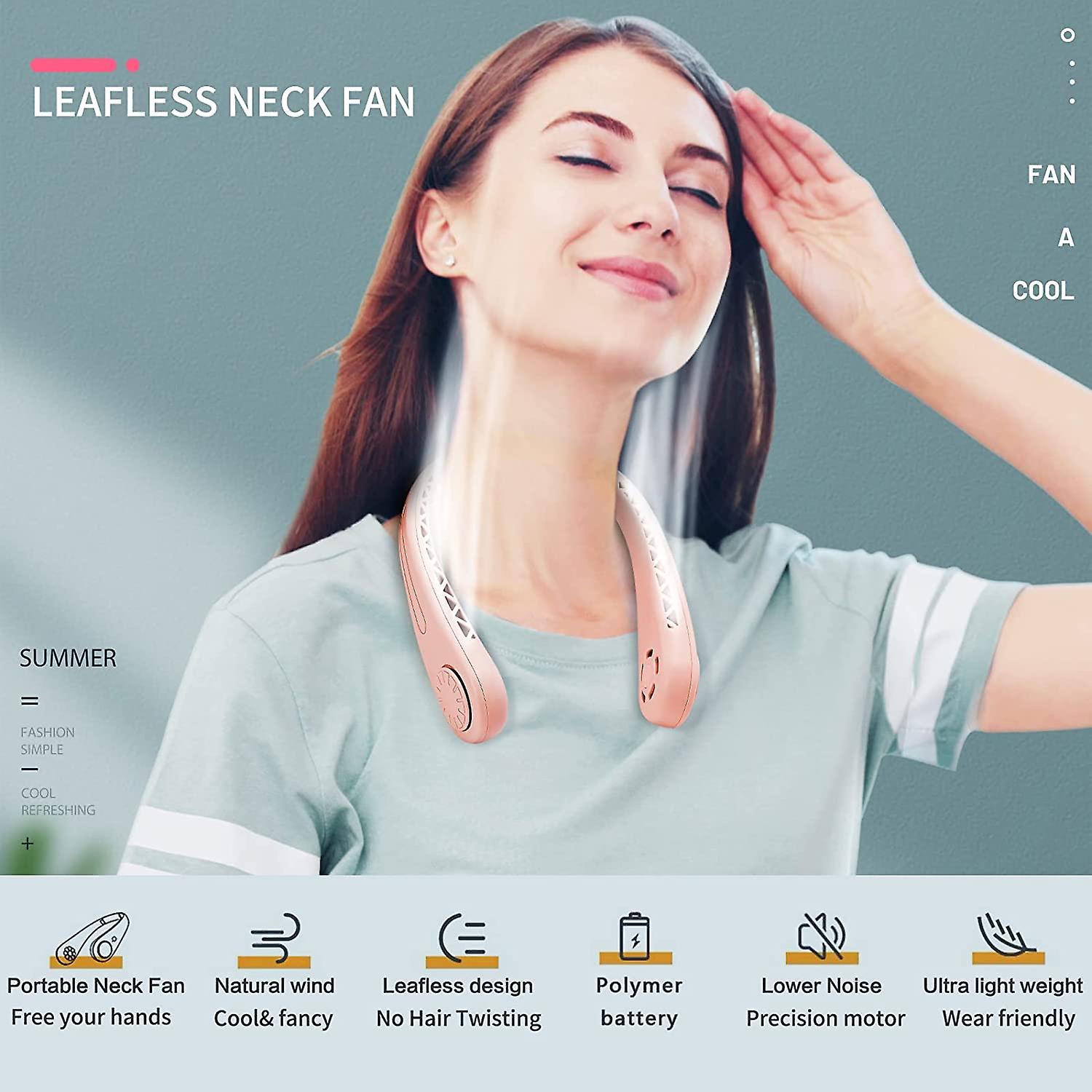 The Portable Neck Fan Of The Popular Headphone Design， The Leafless Neck Fan Perfect For Personal Fans， With Features Like A Mini Usb Fan， Ultra-quiet