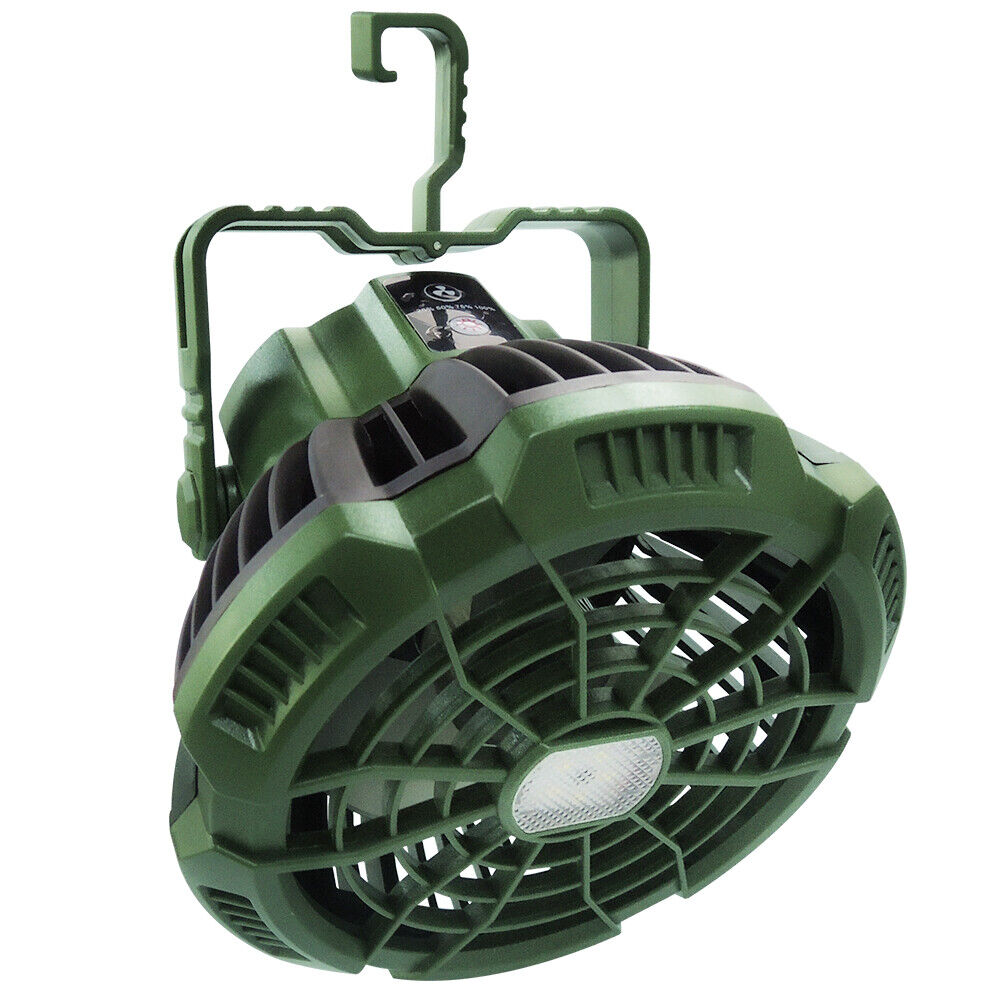 Camping Fan with LED Lantern, Portable 2 In 1 Rechargeable Ceiling Tent Fan With Light, 7800mAh, With Remote Control, For Outdoor Use