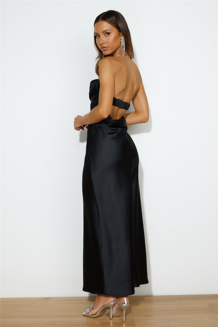 Luxe Dance Maxi Dress Black