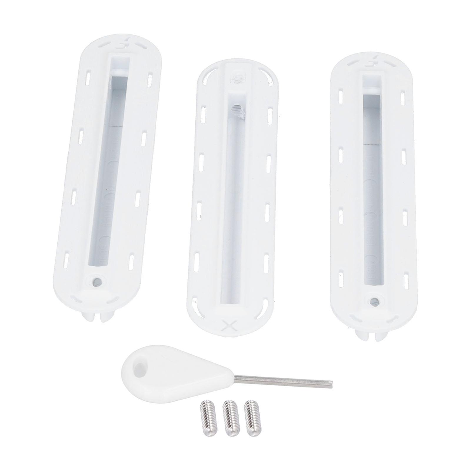 3pcs/set Surfboard Rudder Groove Plastic Finned Box Plug Fin Plug Base With Screwswhite