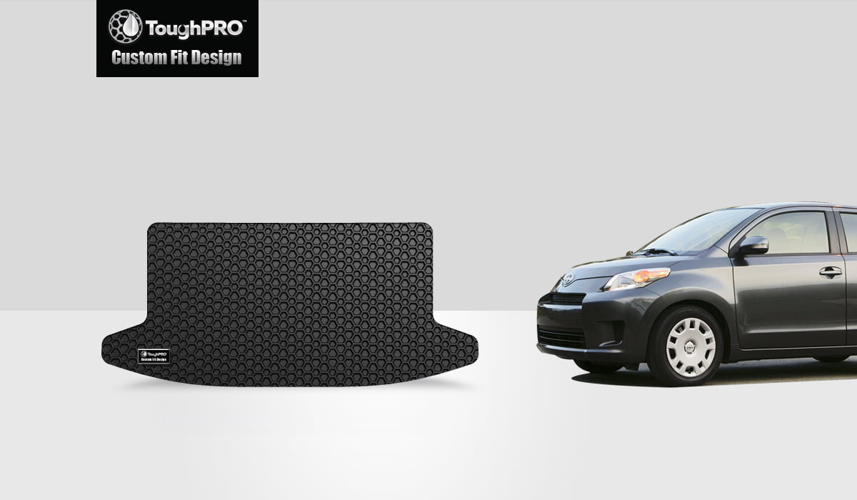 ToughPRO - Trunk Mat Compatible with SCION XD - All Weather Heavy Duty (Made in USA) - Black Rubber - 2009