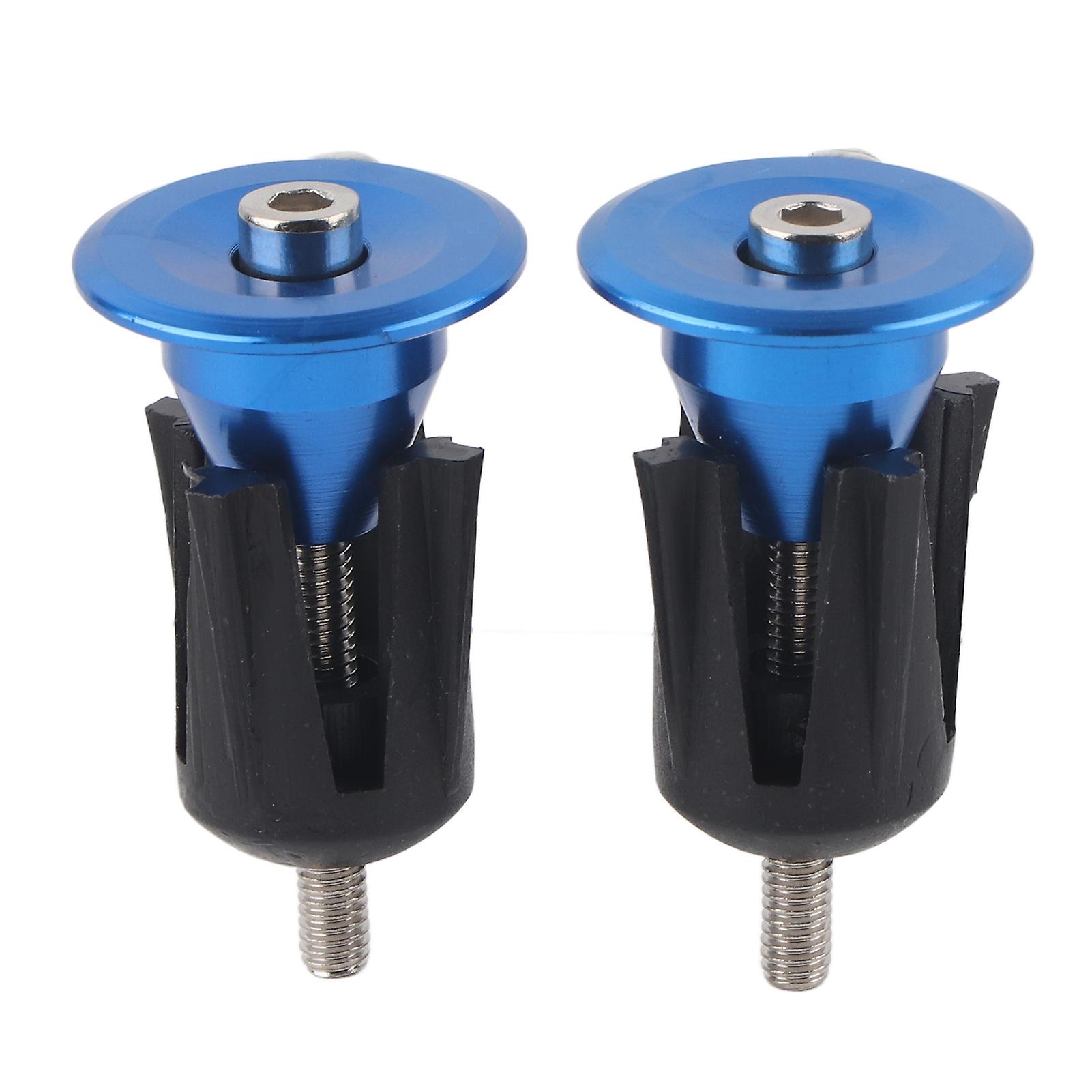 2pcs Bike Handlebar End Cap Bicycle Handlebar Plug For Mountain Bikes Road Bikesblue