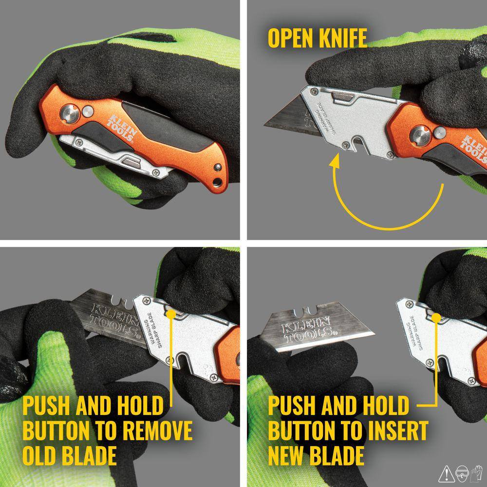 Klein Tools 9 in. Aluminum Torpedo Level and Folding Utility Knife Tool Set 23KIT