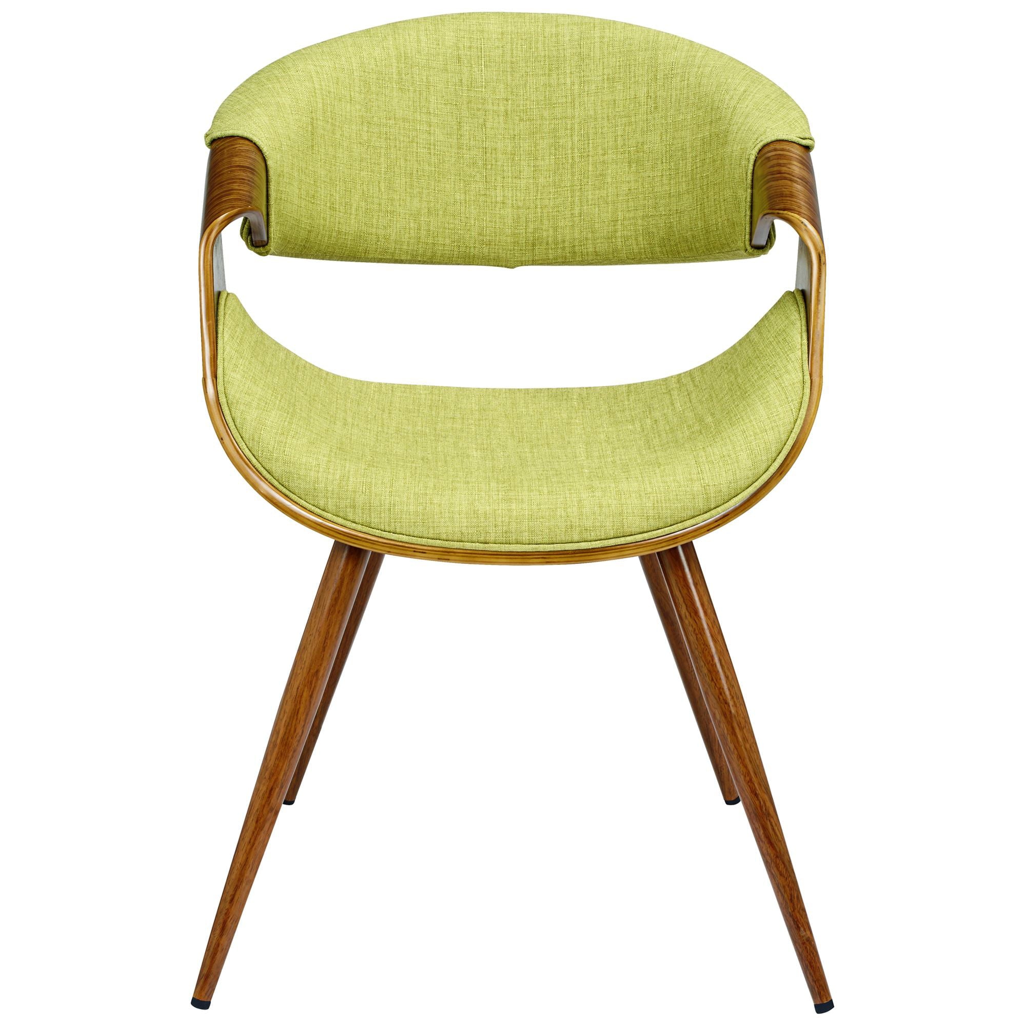 Armen Living Butterfly Green Fabric Side Chair