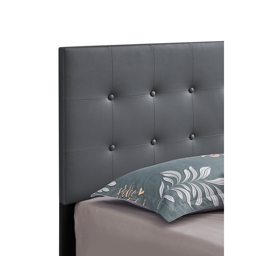 Caldwell Faux Leather Tufted Bed