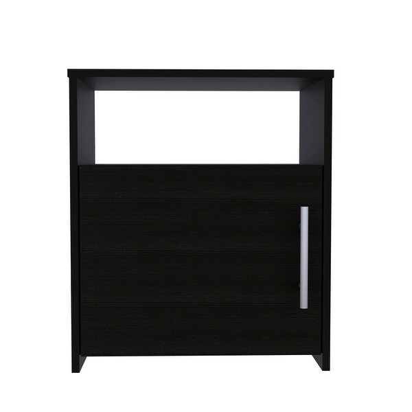 Modern Nightstand with 1 Open Shelf and 1 Door - - 37387782