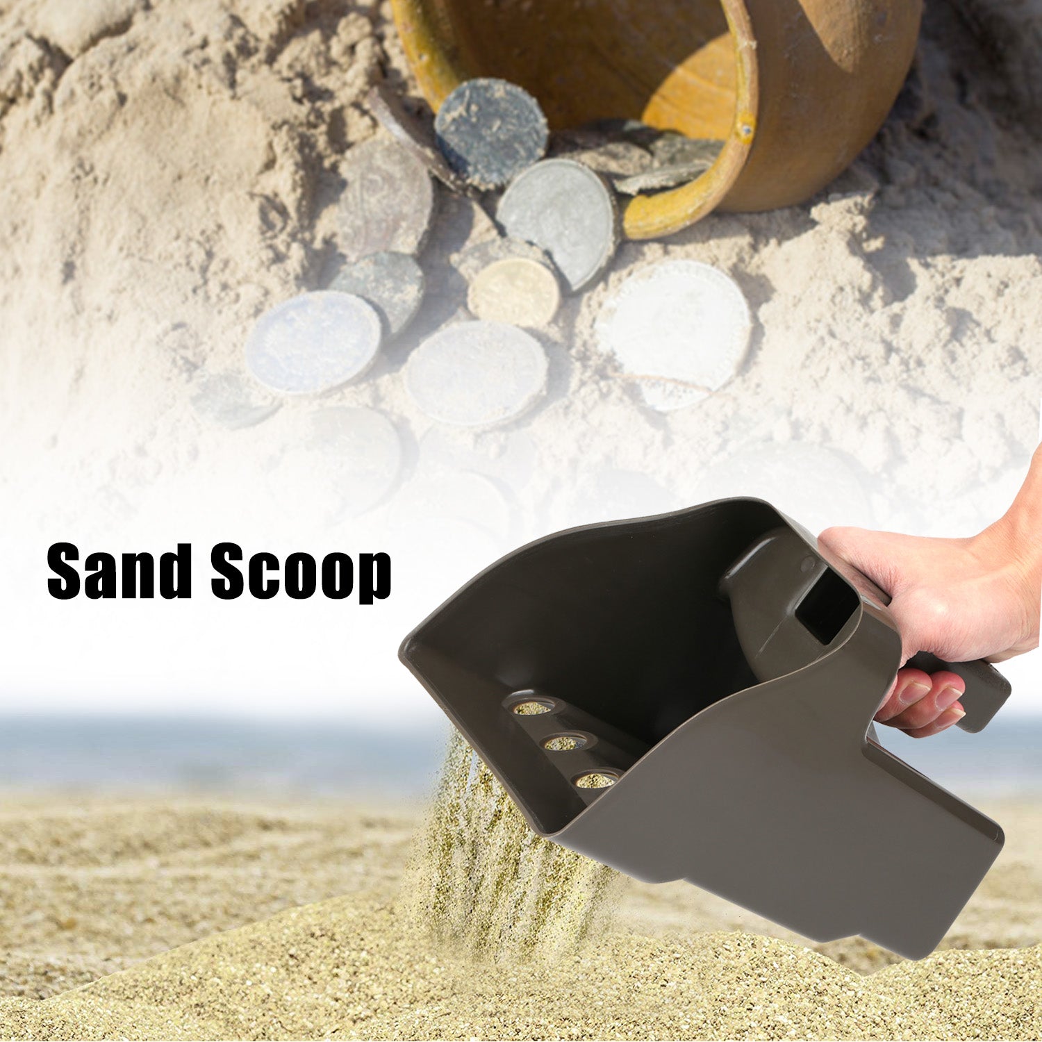 Mixfeer Sand Scoop and Shovel Set Digging Tool for Metal Detecting