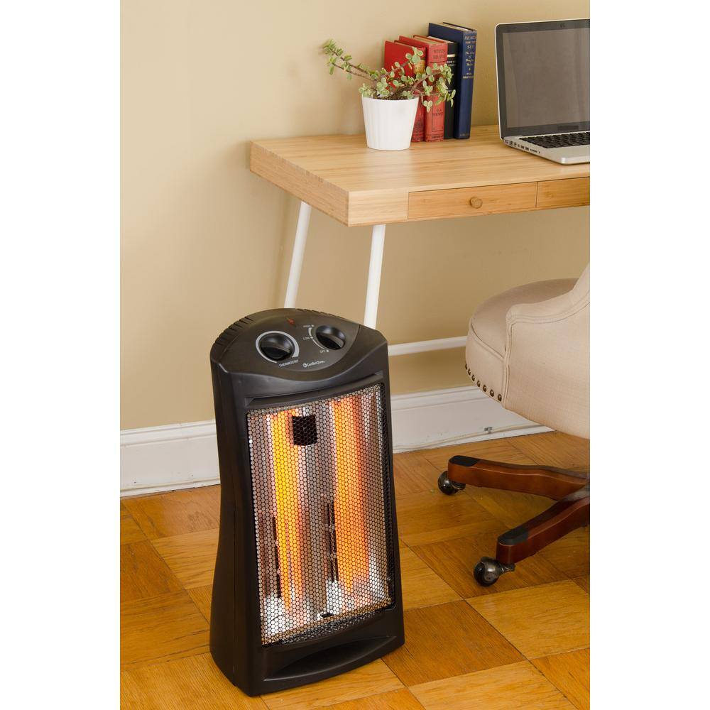 Comfort Zone 1500-Watt Electric Quartz Infrared Radiant Tower Heater CZQTV007BK