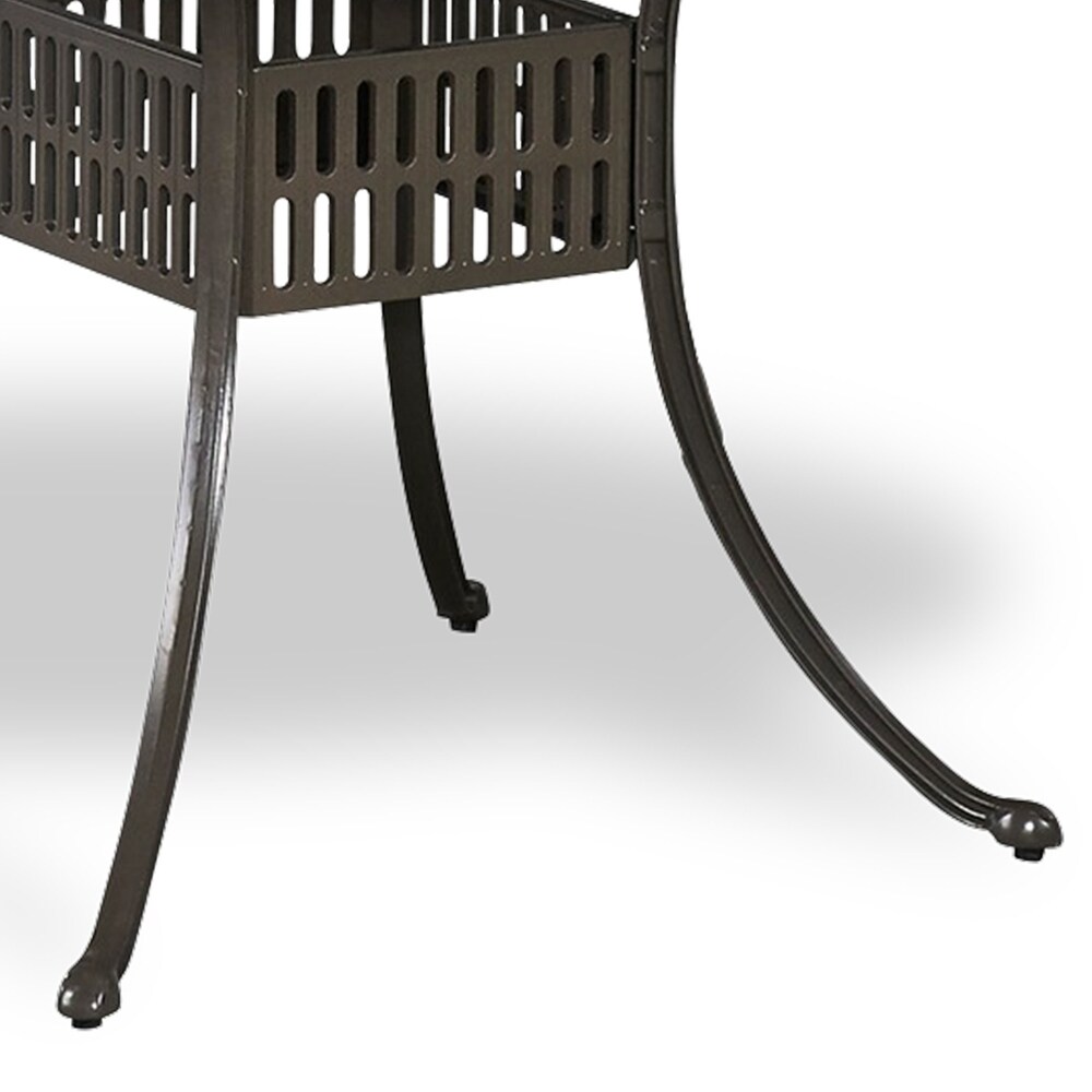 Homestyles Grenada Charcoal Aluminum Outdoor Dining Table   49\